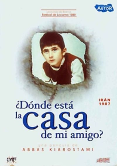 Afiche película "¿Dónde está la casa de mi amigo?", que se exhibirá el 3 de agosto.