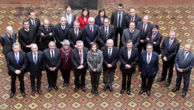 Al día siguiente, la Casa Central recibió a los representantes de las universidades que conforman el Cruch. 