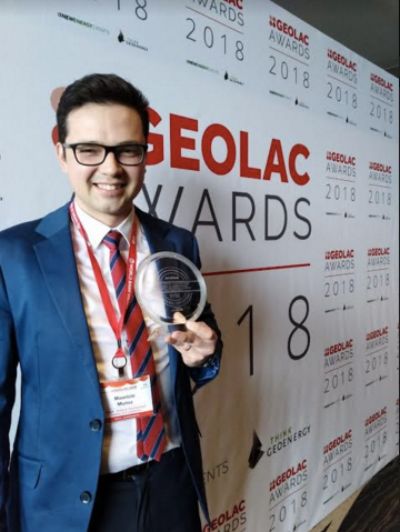 Mauricio Muñoz, investigador del CEGA y coordinador del proyecto, recibió el premio este martes 17 de julio en la categoría Mejor Proyecto de Impacto Social y Medioambiental.