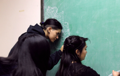 Estudiantes durante el taller de liderazgo realizado por la línea de trabajo de Orientación y Proyecto de Vida