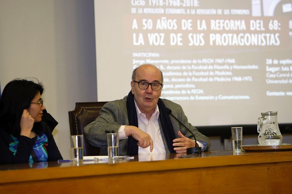 Jorge Navarrete, presidente de la Fech 1967 - 1968, fundador y primer gerente general de Televisión Nacional de Chile.