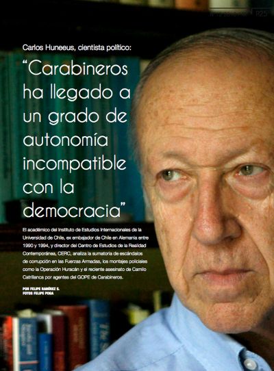 El cientista político y académico del Instituto de Estudios Internacionales, Carlos Huneeus.