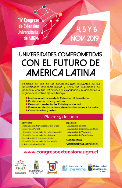 Congreso AUGM, a realizarse el 4 y 5 de noviembre de este año.