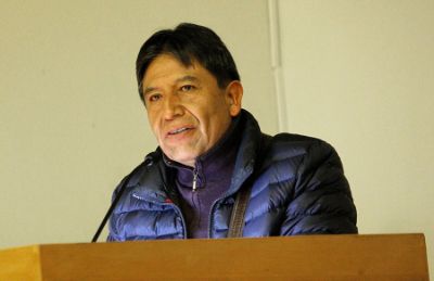 El orador principal de la actividad fue David Choquehuanca, ex canciller de Bolivia y actual secretario general de ALBA.