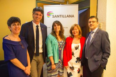 Los participantes del programa del lunes. De izquierda a derecha, Cristina Cid, Andrés Couve, Alejandra González, Hortensia Morales y Flavio Salazar. 