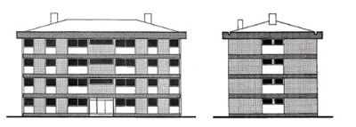 Vivienda racionalizada 132-A en Illapel. Fuente: Revista AUCA N° 23. 1972.