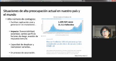 "Este número de contagios facilita la replicación viral y la generación de mutaciones que tengan algún impacto biológico", agregó la Dra. Dabanch.