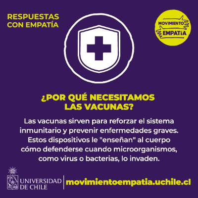 ¿Por qué necesitamos las vacunas? Es una de las preguntas que irá respondiendo, semana a semana, esta campaña informativa. 