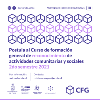 El CFG "Reconocimiento de actividades sociales y comunitarias" extenderá su plazo de postulación hasta el próximo jueves 15 de julio, a las 23:59 horas y cuenta con cupo para 50 estudiantes.