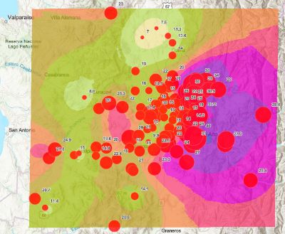 El trabajo realizado ha permitido detectar muy bien los efectos de la topografía sobre la distribución de las lluvias y entregará información valiosa para futuros análisis sobre balance hídrico.