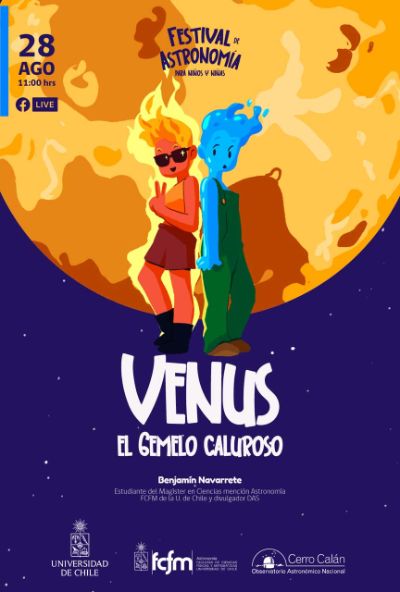 El "Festival de Astronomía para niños y niñas" se desarrollará este sábado 28 y domingo 29 de agosto. El evento se transmitirá por distintas cuentas de Youtube y Facebook.