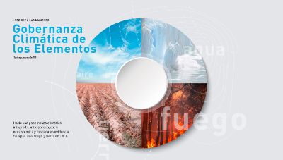 El documento realiza un análisis de la institucionalidad asociada a: disponibilidad de agua, erosión del suelo, incendios forestales y contaminación atmosférica y forzantes climáticos.