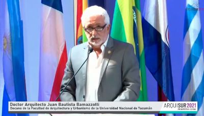 Desde Argentina participó el decano de la Facultad de Arquitectura y Urbanismo de la U. Nacional de Tucumán, Juan Bautista Bamazzotti.