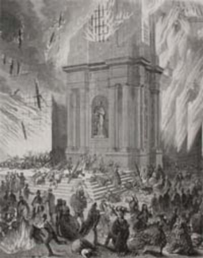 El incendio de la iglesia de la Compañía de 1863