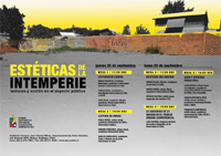 El seminario "Estéticas de la Intemperie. Lecturas y acción en el espacio público" se realizará este jueves 25 y lunes 29 de septiembre en la sede Las Encinas de la Facultad de Artes.
