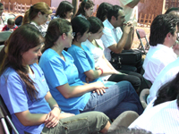 Las colaboradoras académicas alumnas: Melissa Lorca, Alicia Lichtemberg, Viviana Mieres y Matilde León.