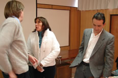 De Izq a Der: Dr. Claus Köbrich, Dra. Marta Sánchez y Dr. Iván Lozano