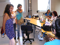 Delegación de estudiantes de Colegio Santa Mónica de Melipilla.