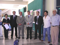 Prof. Marta Gajardo, Prof.Dr. Omar Campos, Decano Julio Ramírez,  Decano Luis Núñez, Prof. Dante Miranda, Paul Flores de la Fech, y  Mauricio Morales, de Corporación Cordillera.