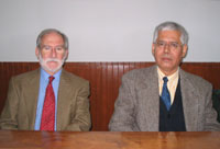 Las autoridades de la Universidad de Córdoba, Dr. José Luis Ayuso y Dr. Miguel Angel Herrera.  