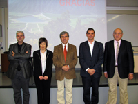 Tribunal del examen de grado y Director de Tesis en la Universidad de Barcelona. De Izquierda a derecha Dr. Xosé Armesto, Dra. María Hernández, Dr. Fernando Pino, Dr. Jorge Olcina y Dr. Patricio Rubio