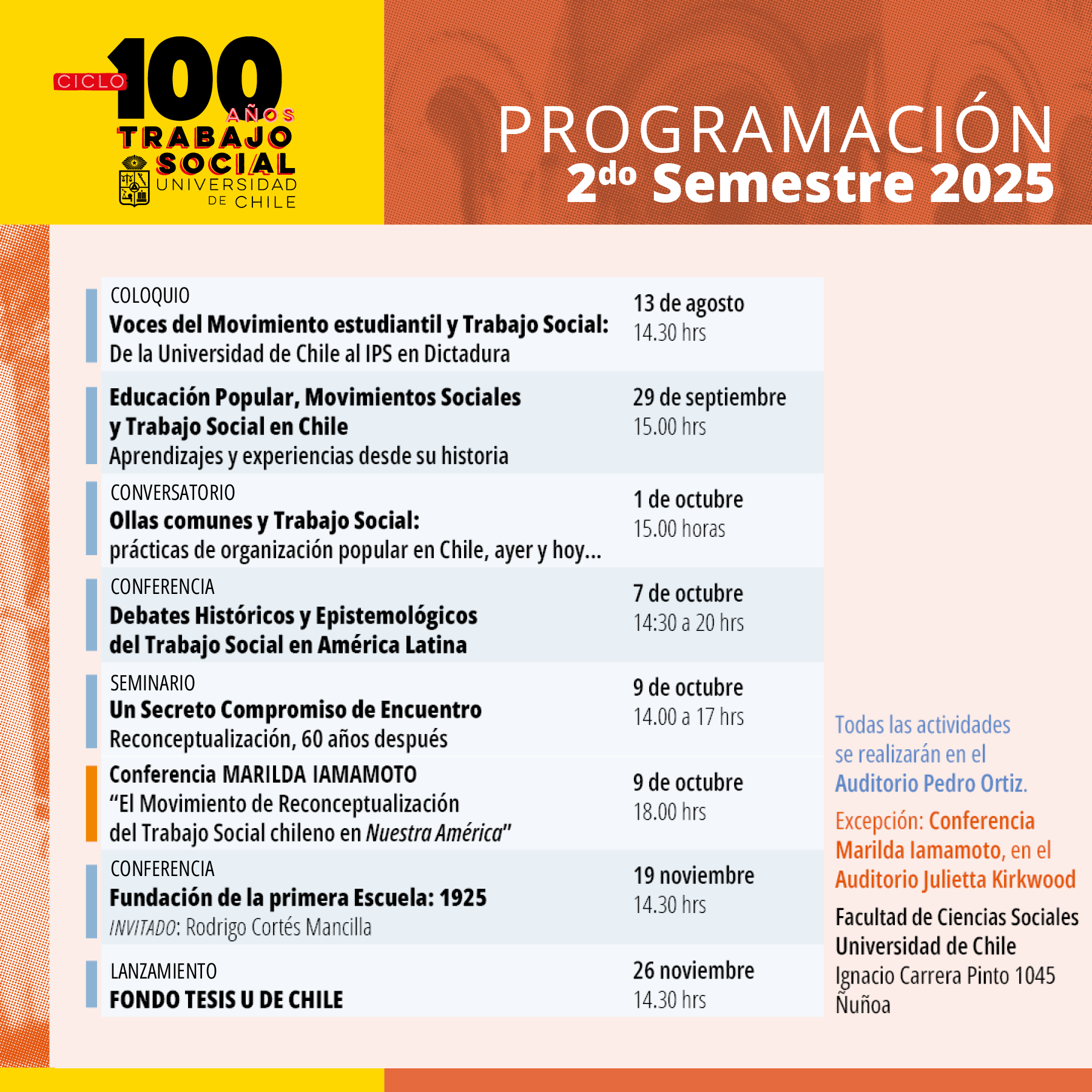 Actividades por Celebración de los 100 años del Trabajo Social.