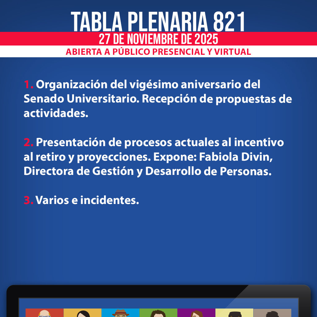 Afiche tabla plenaria Nº 821