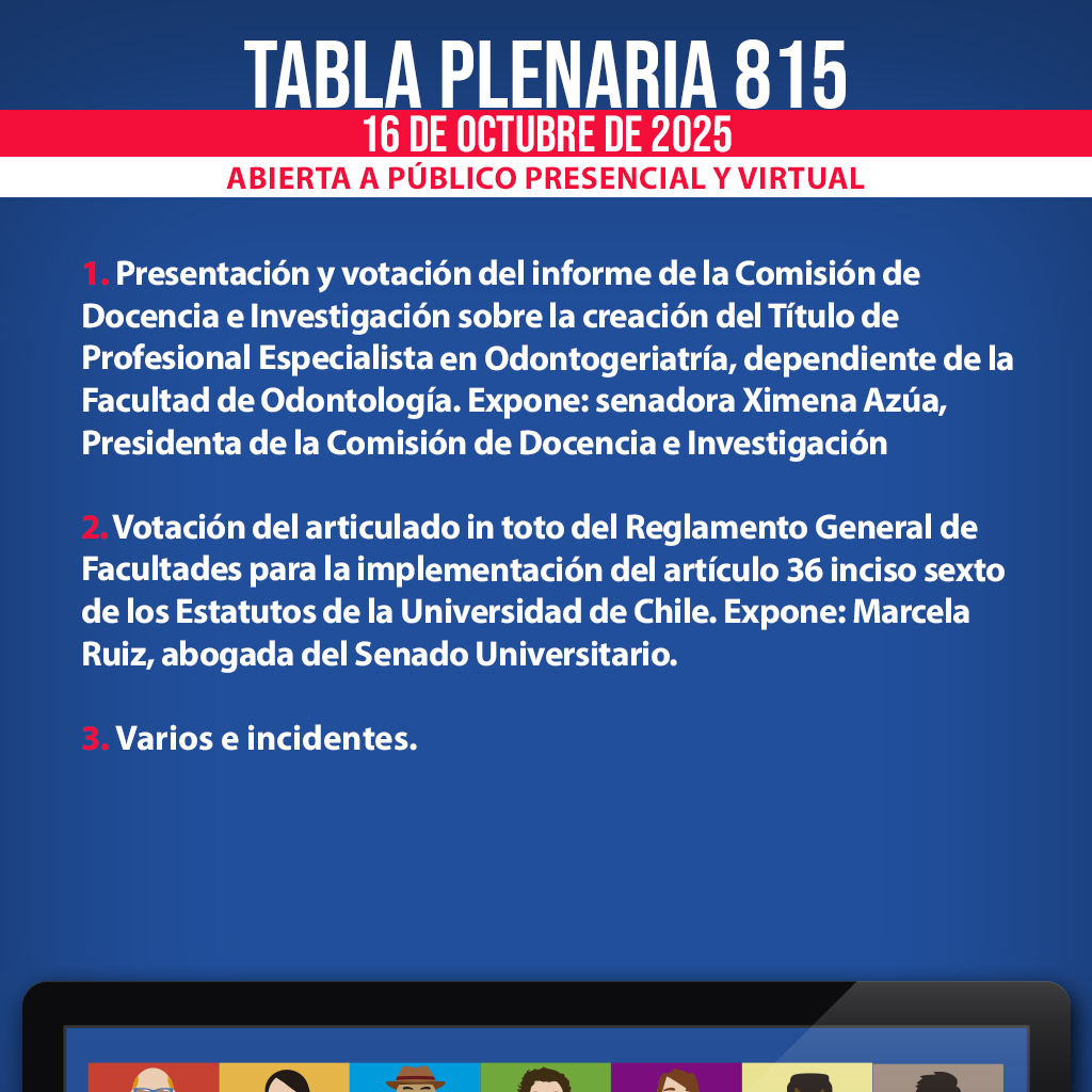 Afiche tabla plenaria N°815