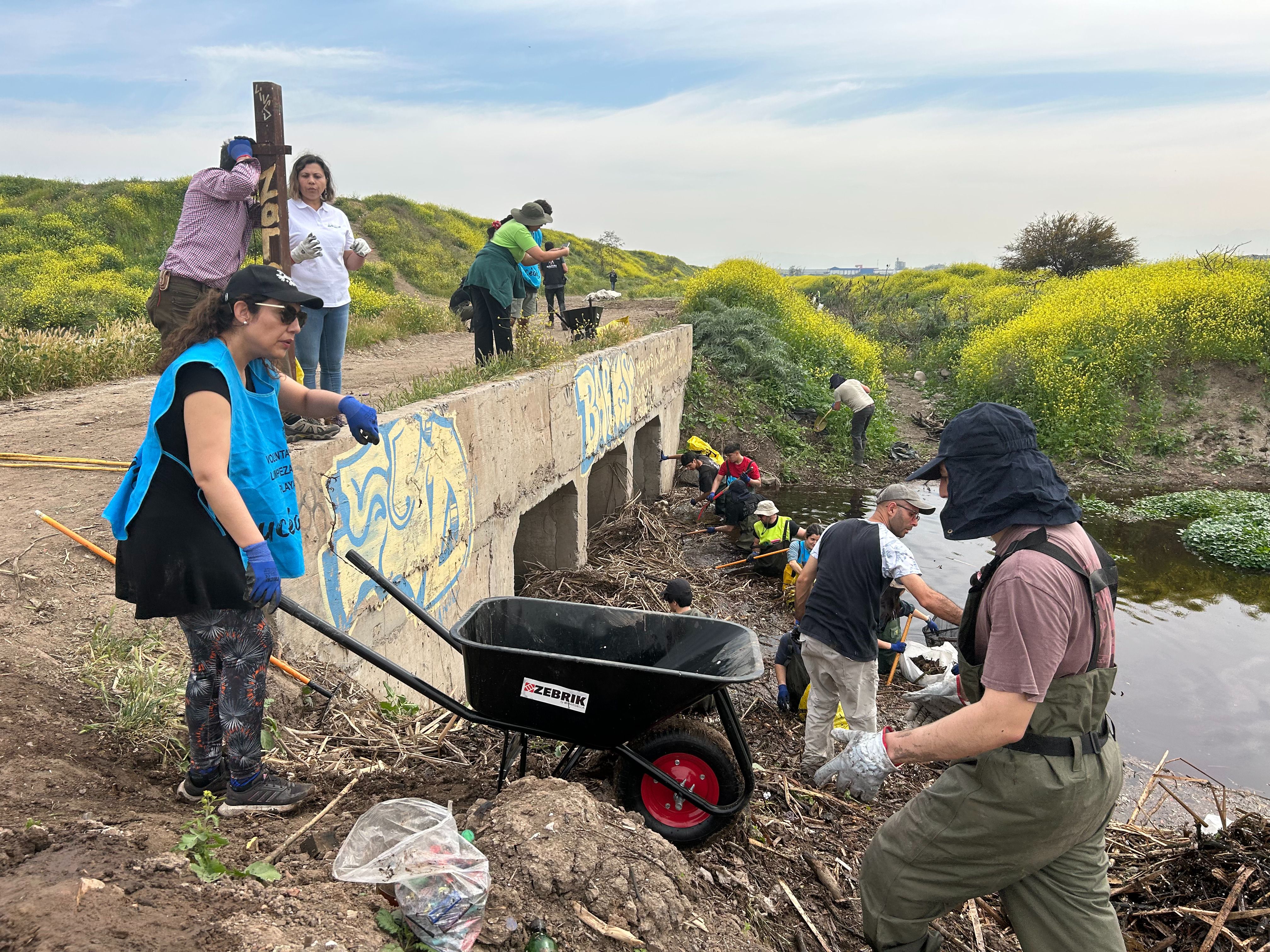 Limpieza del Humedal Quilicura junto a Empajada de Países Bajos