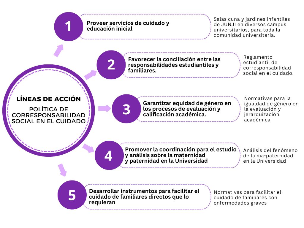 Líneas de acción Corresponsabilidad Social en el Cuidado